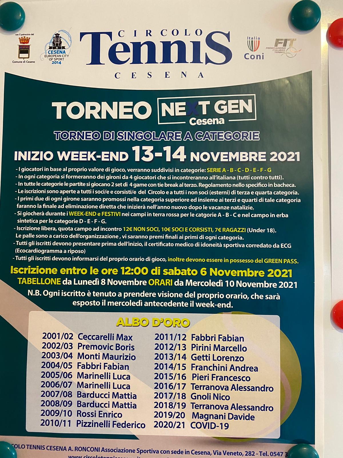 TORNEO NE-T-GEN - Circolo Tennis Cesena a.s.d.