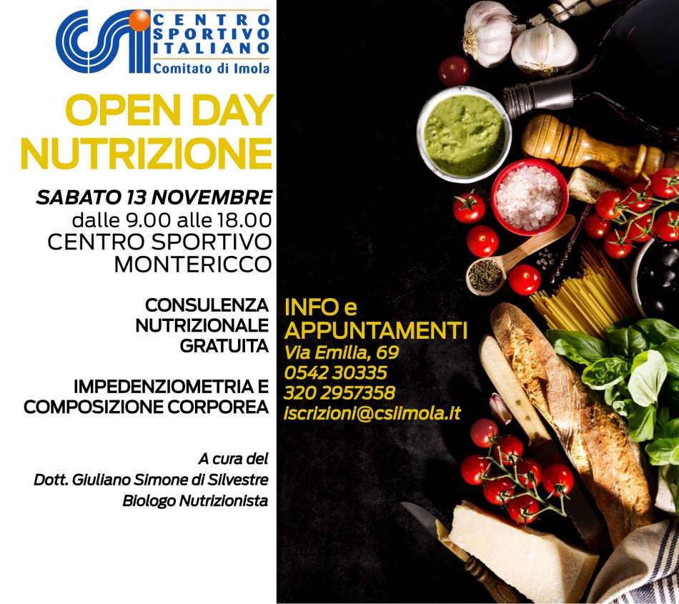 C.S.I. IMOLA - OPEN DAY NUTRIZIONALE